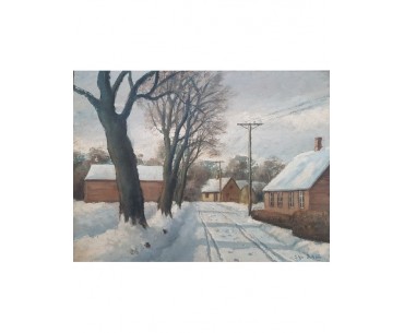 SIGVARD SCHOU - Village en Hiver