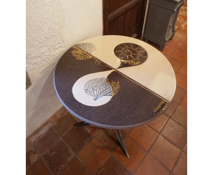 ROSE DESMAISONS - Table Ronde Yin /Yang