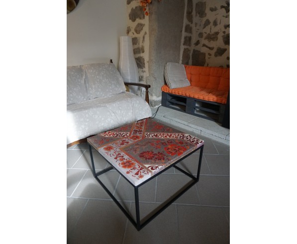 ROSE DESMAISONS - Table Basse Fleurie