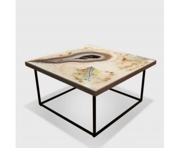 ROSE DESMAISONS - Table basse faille minérale